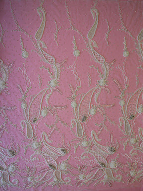 Dentelle Perlée Paisley Ivoire - Amani
