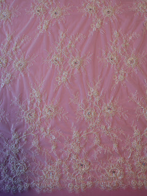 Dentelle Perlée Ivoire - Lys