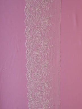 Bordure en dentelle ivoire chantilly - Pastelle