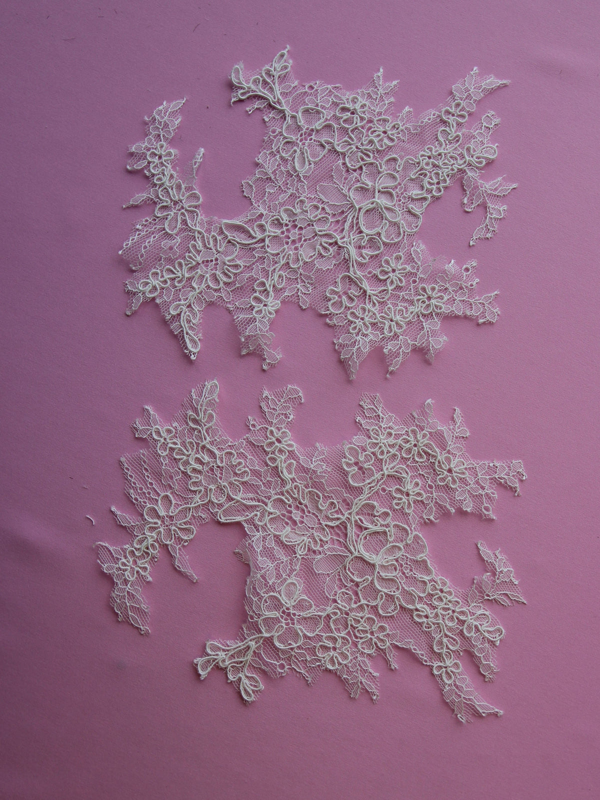 Appliques en dentelle ivoire cordée - Ingrid