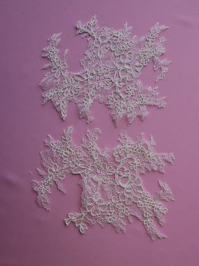 Appliques en dentelle ivoire cordée - Ingrid