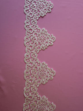 Bordure en dentelle ivoire cordée - Acacia