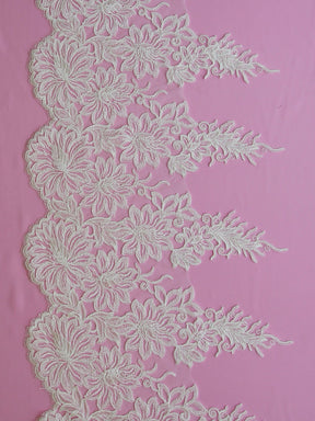 Bordure en dentelle ivoire cordée - Connecticut