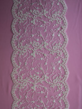 Bordure en dentelle ivoire cordée – Nigella