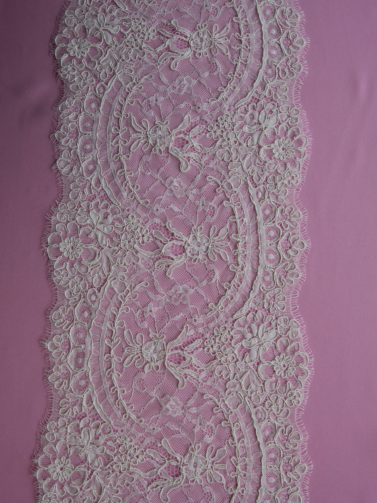 Bordure en dentelle ivore cordée - Rachel