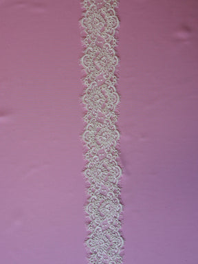 Bordure en dentelle ivoire cordée - Tatiana