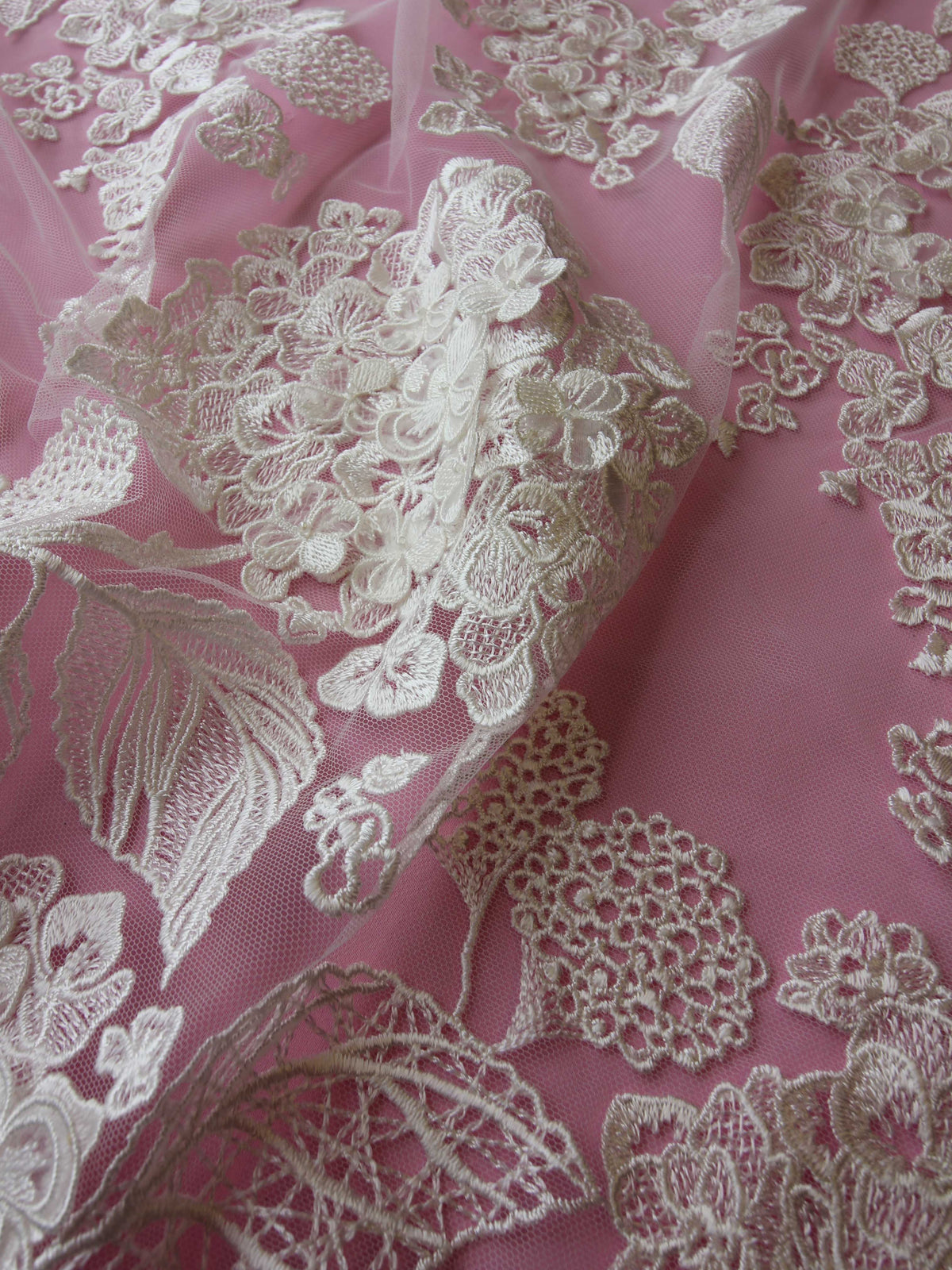 Dentelle Brodée Ivoire - Illaria