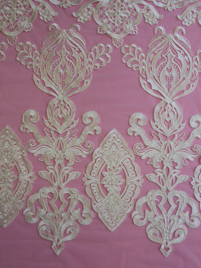 Dentelle Ivoire Brodée et Perlée - Albertina