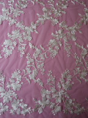 Dentelle Fleur Brodée Ivoire - Aldira