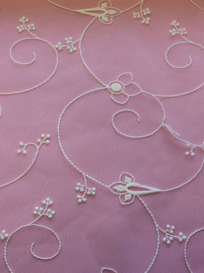 Dentelle Brodée Ivoire - Cortina