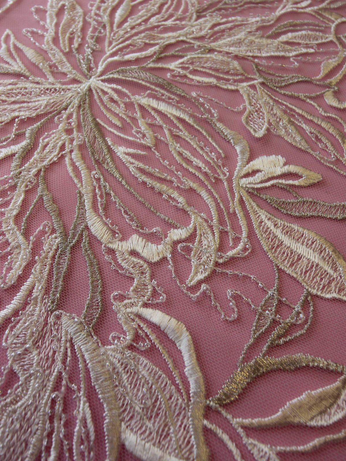 Dentelle Brodée Ivoire - Marie Jacques