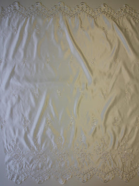Satin brodé ivoire  - Minx