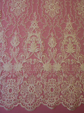 Dentelle Brodée Paillettes Ivoire - Fifi