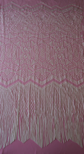Dentelle Brodée à Franges Ivoire - Essence
