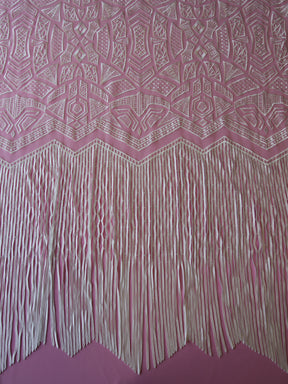 Dentelle Brodée à Franges Ivoire - Essence