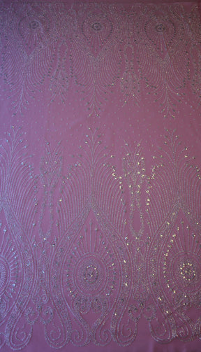 Dentelle Paillettes Ivoire - Flora