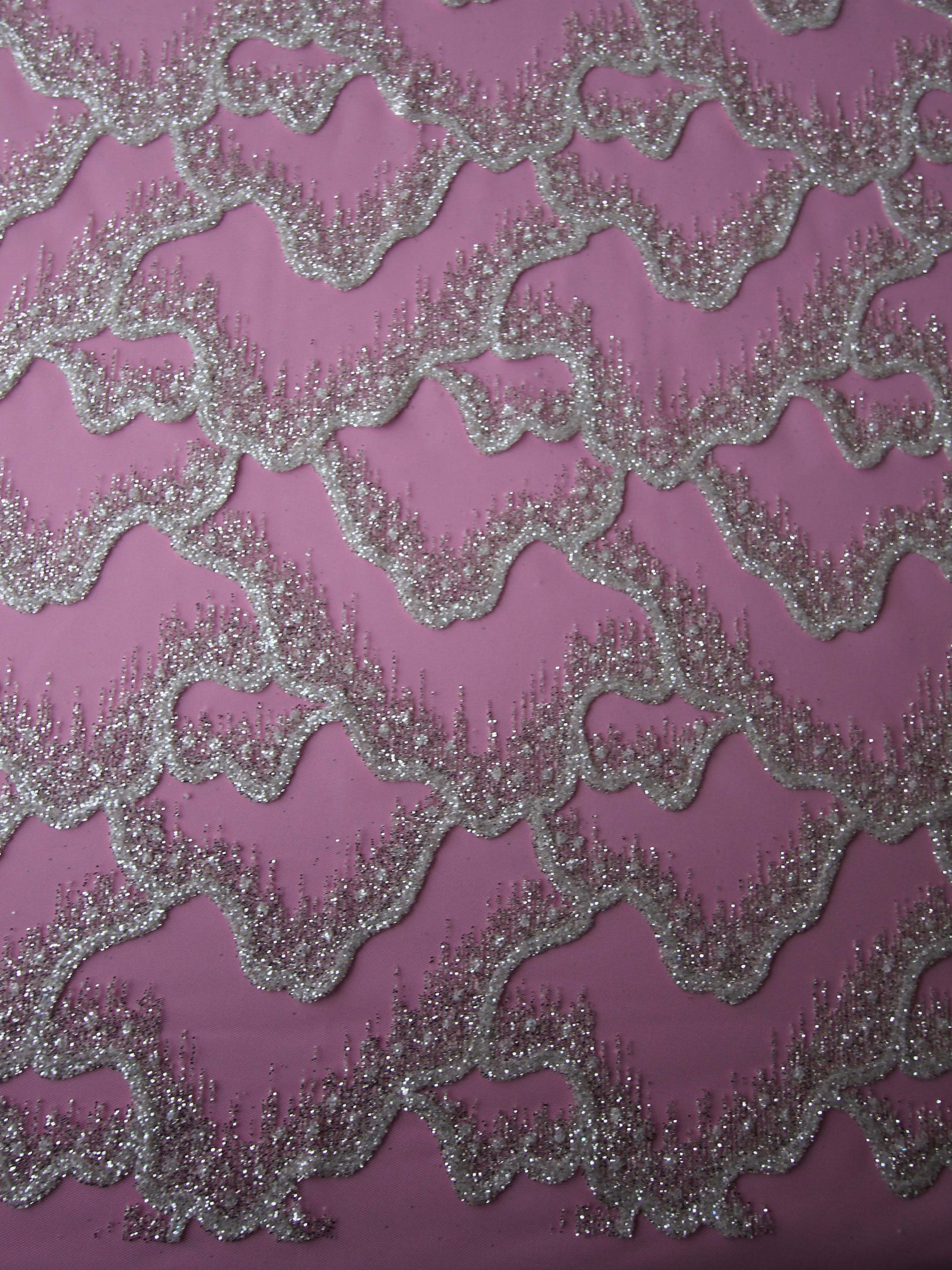 Dentelle pailletée ivoire - Melody
