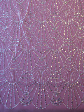 Dentelle pailletée ivoire - Whisper