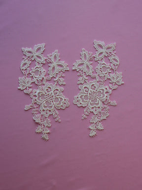 Appliques en dentelle ivoire guipure - Courtney