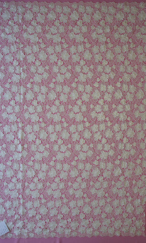 Dentelle Guipure Paillettes Ivoire - Zariah