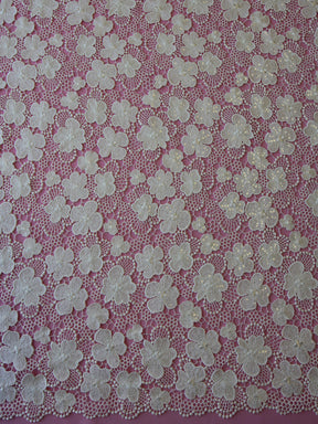 Dentelle Guipure Paillettes Ivoire - Zariah
