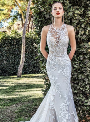 Dentelle Treillis Brodée Ivoire - Kiri