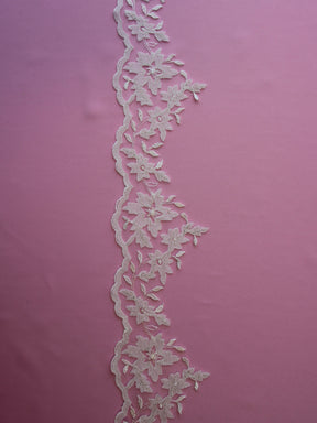 Bordure en dentelle ivoire laser - Melissa