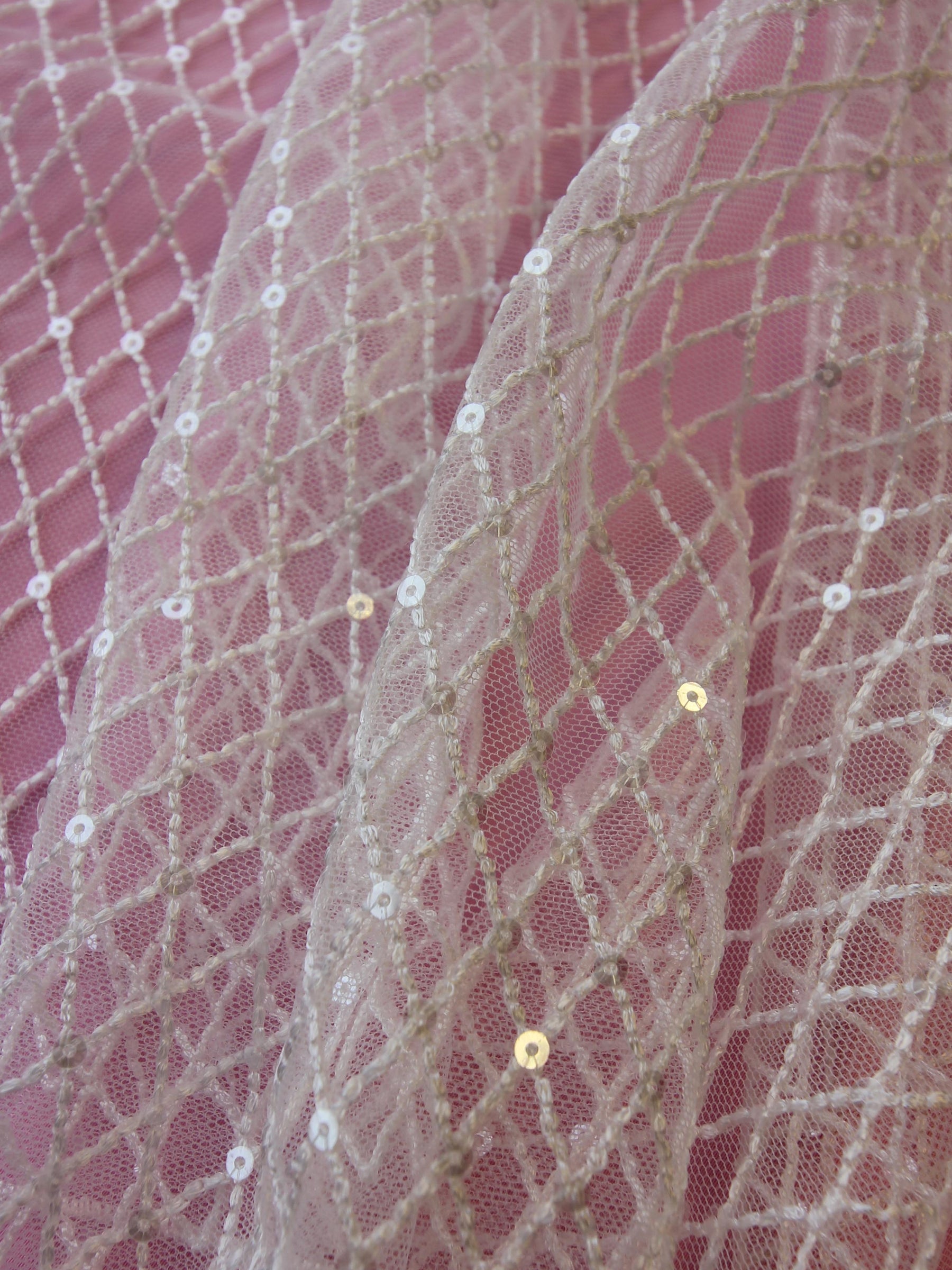 Tulle ivoire avec sequins - Glint