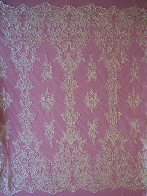 Dentelle Broderie Paillettes Ivoire - Bijou