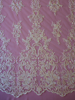 Dentelle Broderie Paillettes Ivoire - Bijou