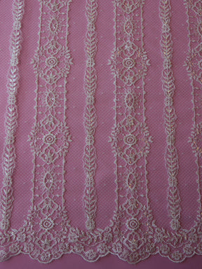Dentelle Paillettes Ivoire - Ambre