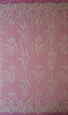 Dentelle Brodée Ivoire - Bégonia