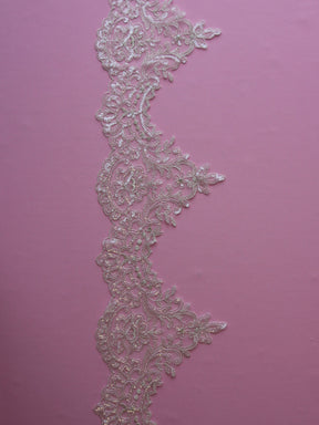 Bordure en dentelle ivoire à sequins - Ohio