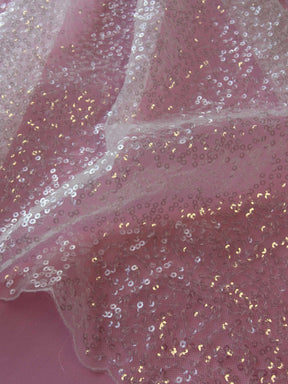 Tulle à paillettes ivoire – Animation