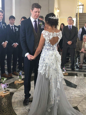 Dentelle Fleur Perlée Ivoire – Jacqueline