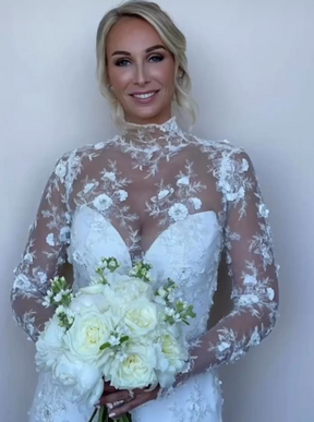 Dentelle Fleur Perlée Ivoire – Jacqueline