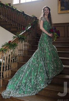 Dentelle vert olive - Jessica.