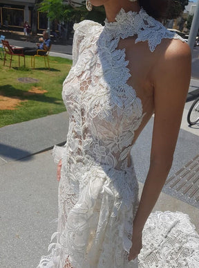 Dentelle Treillis Brodée Ivoire - Kiri