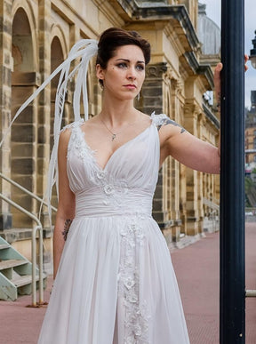 Dentelle Fleur Perlée Ivoire – Jacqueline