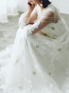 Dentelle Brodée Ivoire - Liezel