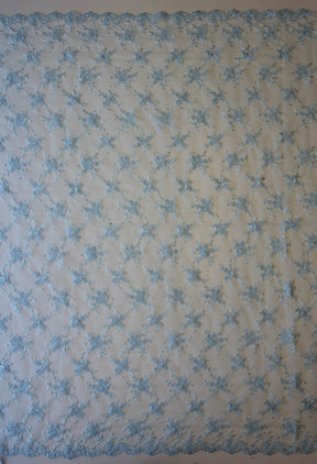Dentelle Cordonnée Bleu Ciel - Géraldine