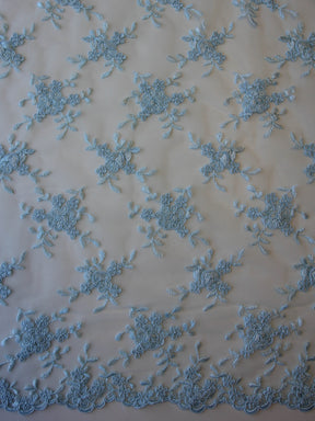 Dentelle Cordonnée Bleu Ciel - Géraldine