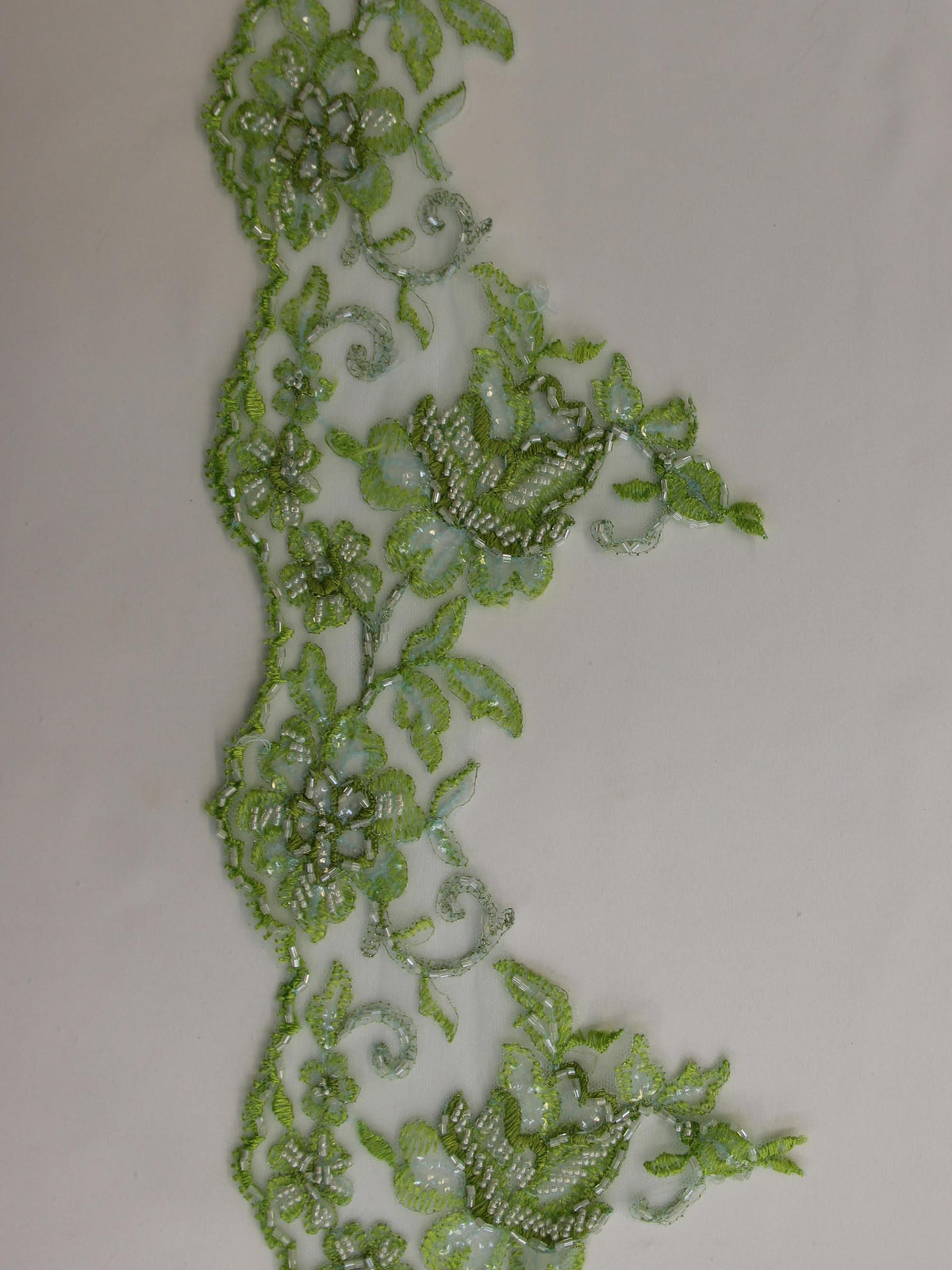 Bordure de dentelle verte tropicale - Chloe