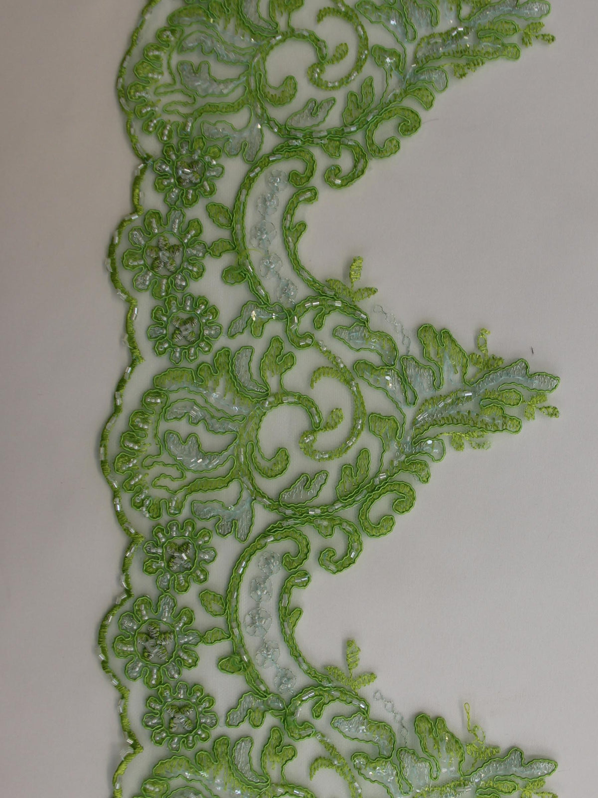 Bordure de dentelle verte tropicale - Jessica