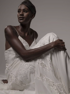Dentelle Brodée Ivoire - Ursula