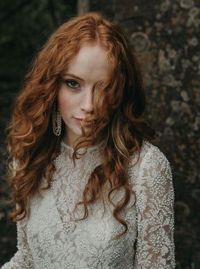 Dentelle perlée blanche - Lucille