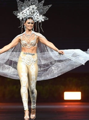 Dentelle pailletée ivoire - Nirvana