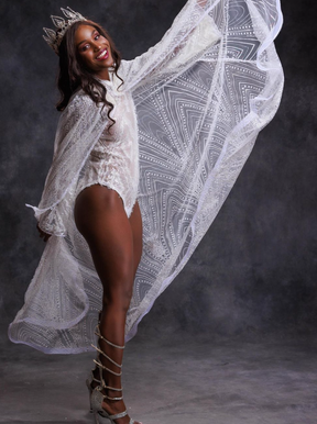 Dentelle pailletée ivoire - Nirvana