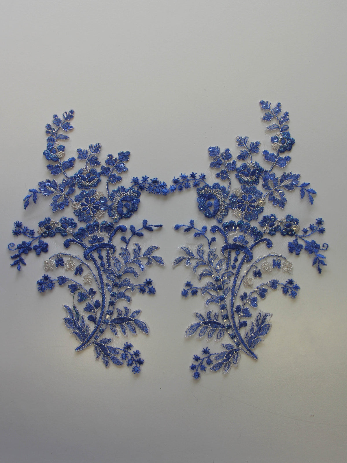 Appliques en dentelle bleu ocean - Justine.