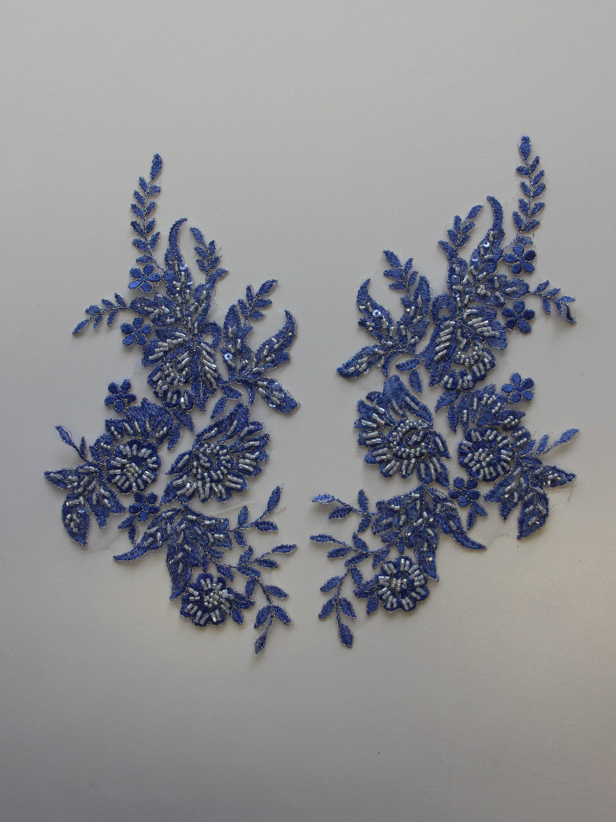 Appliques en dentelle bleu ocean - Nicole.